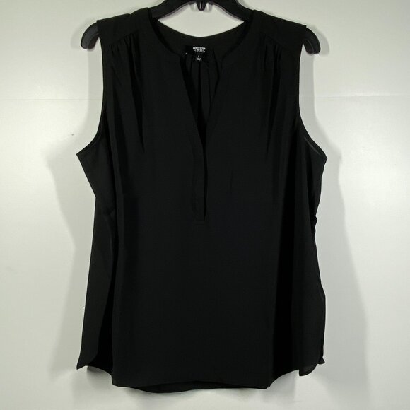 Curves 360 by NYDJ Perfect Sleeveless Blouse - Black Size Medium - Picture 4 of 10